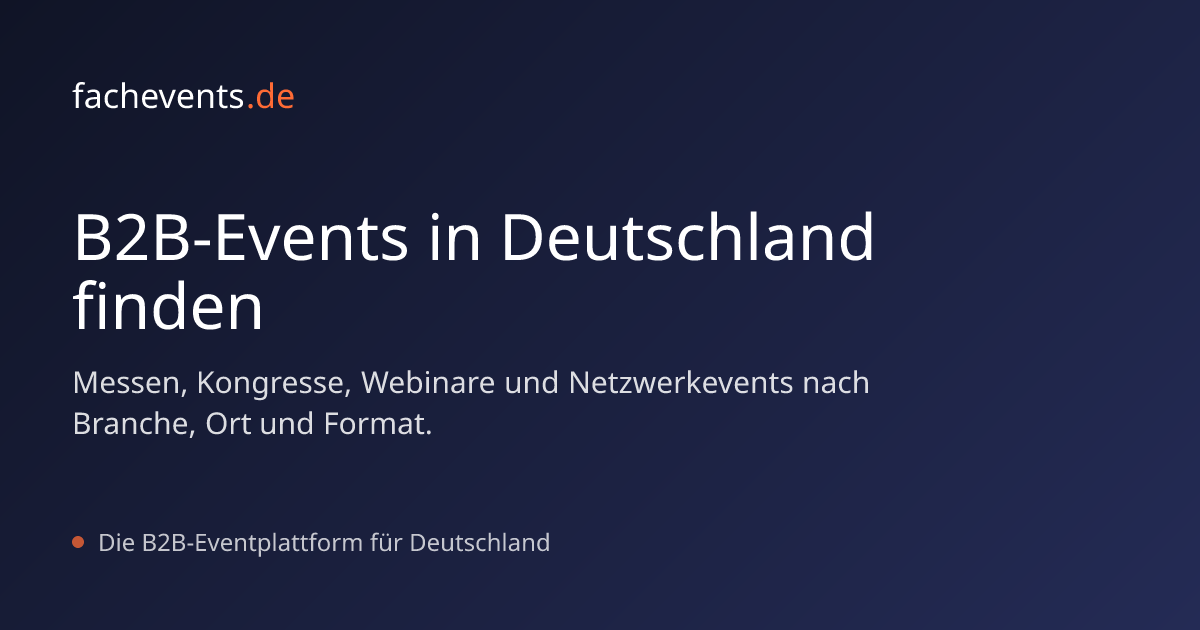 Events in Nordrhein-Westfalen: aktuelle Termine | fachevents.de
